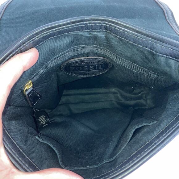 FOSSIL LEATHER ANIMAL HAIR PRINT WOMENS CROSSBODY BAG (ASIS) - Picture 8 of 13